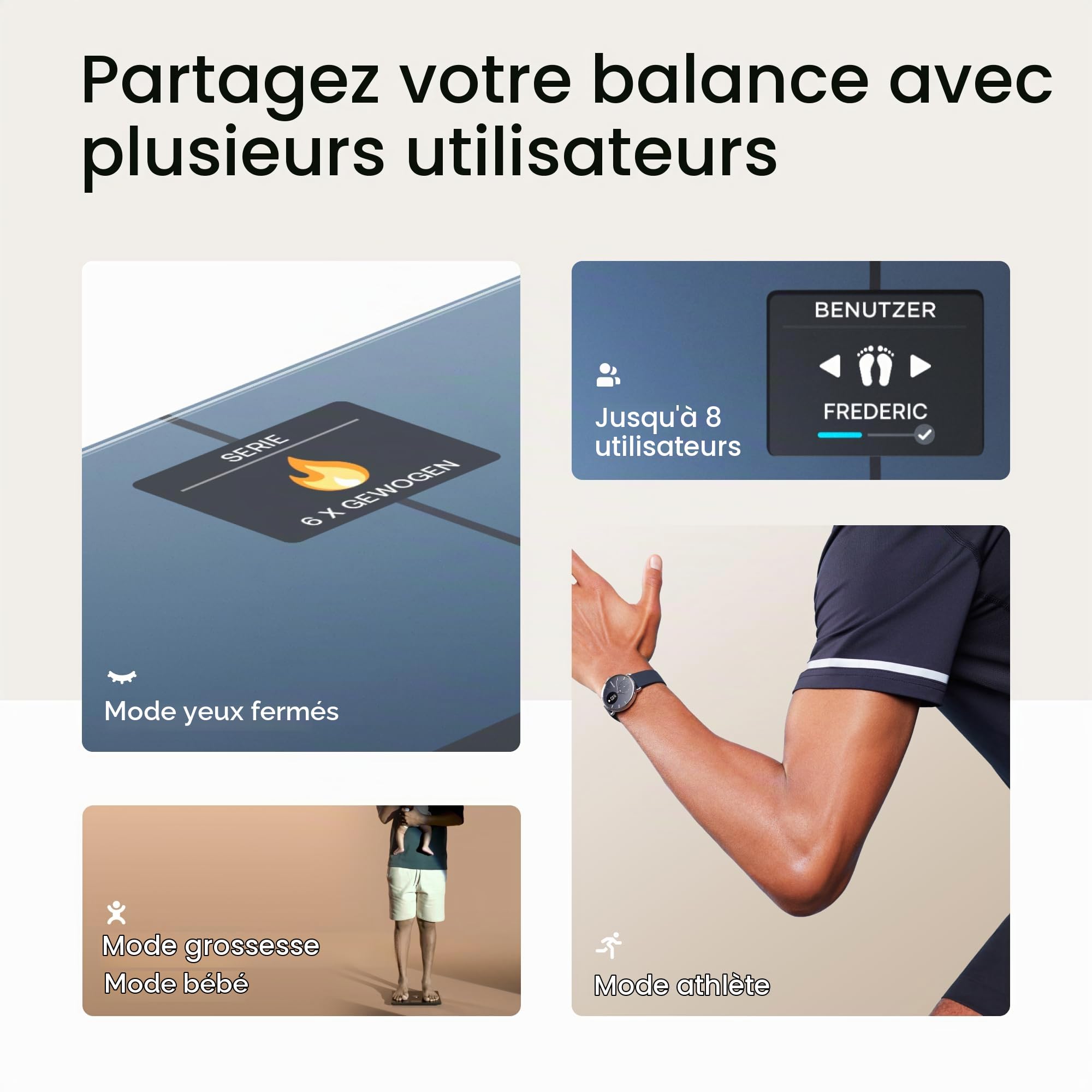Withings Body Smart + Cleaning Kit - Balance connectée avec Composition corporelle avancée (Poids, Masse grasse/Musculaire/Osseuse, Eau, Graisse viscérale)