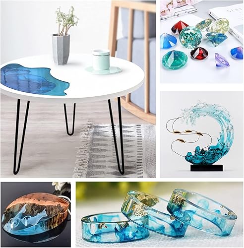 Miniatura 20 de Kit de resina epoxi transparente para arte, joyas, manualidades, revestimiento, 16 onzas, incluye resina de 8 onzas y endurecedor de 8 onzas, 4