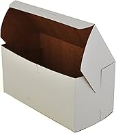 Vista 2 de SCT - Cajas para panadería blancas de una pieza, sin ventana, 8 x 4 x 4 pulgadas, blanco, papel, 250