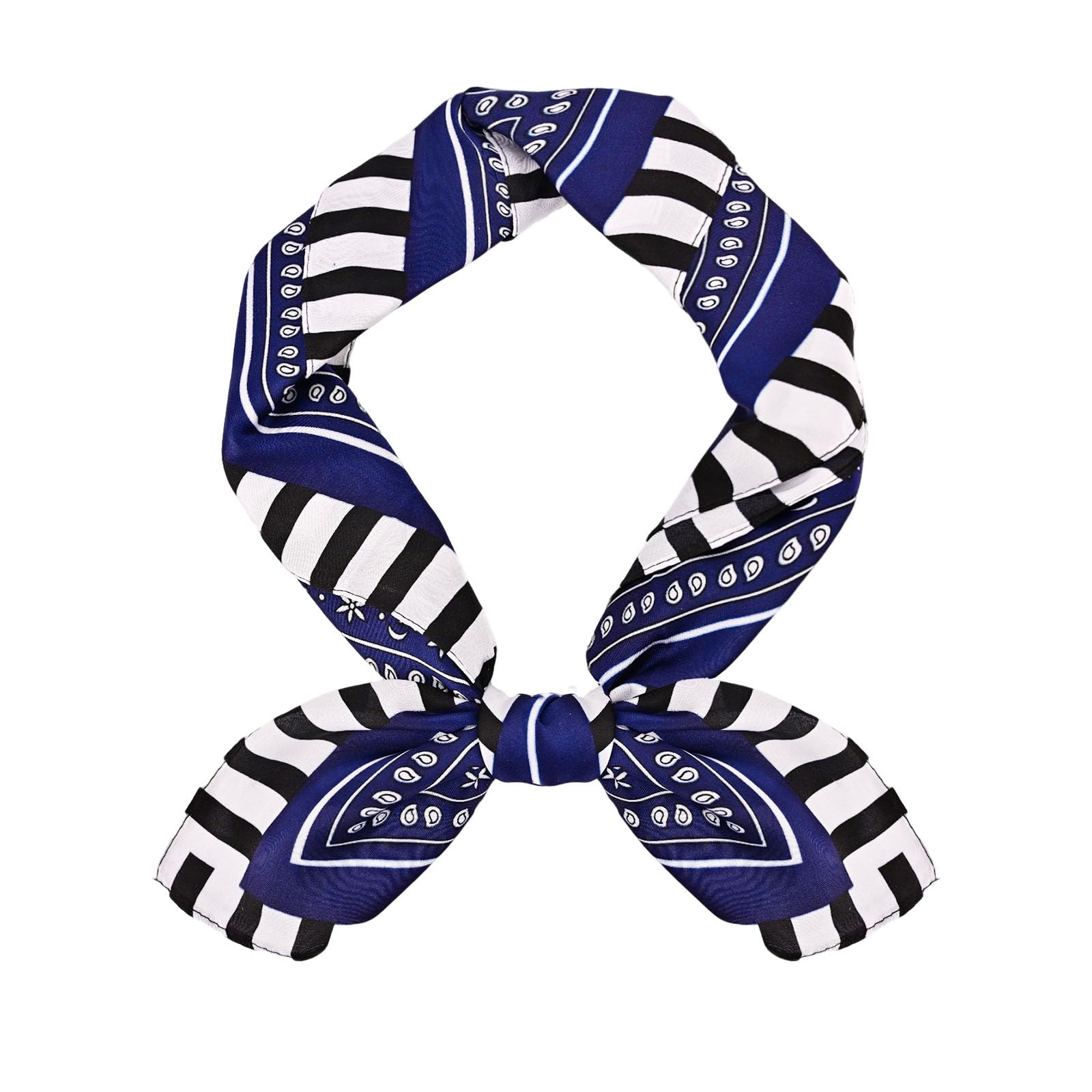 Mens Silk Scarf, Silk Square Neck Scarf for Men, Lightweight Cowboy Neckerchief Head Bandana 70 x 70 CM