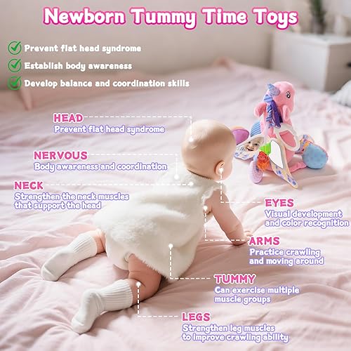 Miniatura 3 de Juguetes para bebés de 0 a 6 meses, juguetes sensoriales para el tiempo boca abajo, sonajero musical para recién nacido de 0, 3, 6, 9, 12 meses,