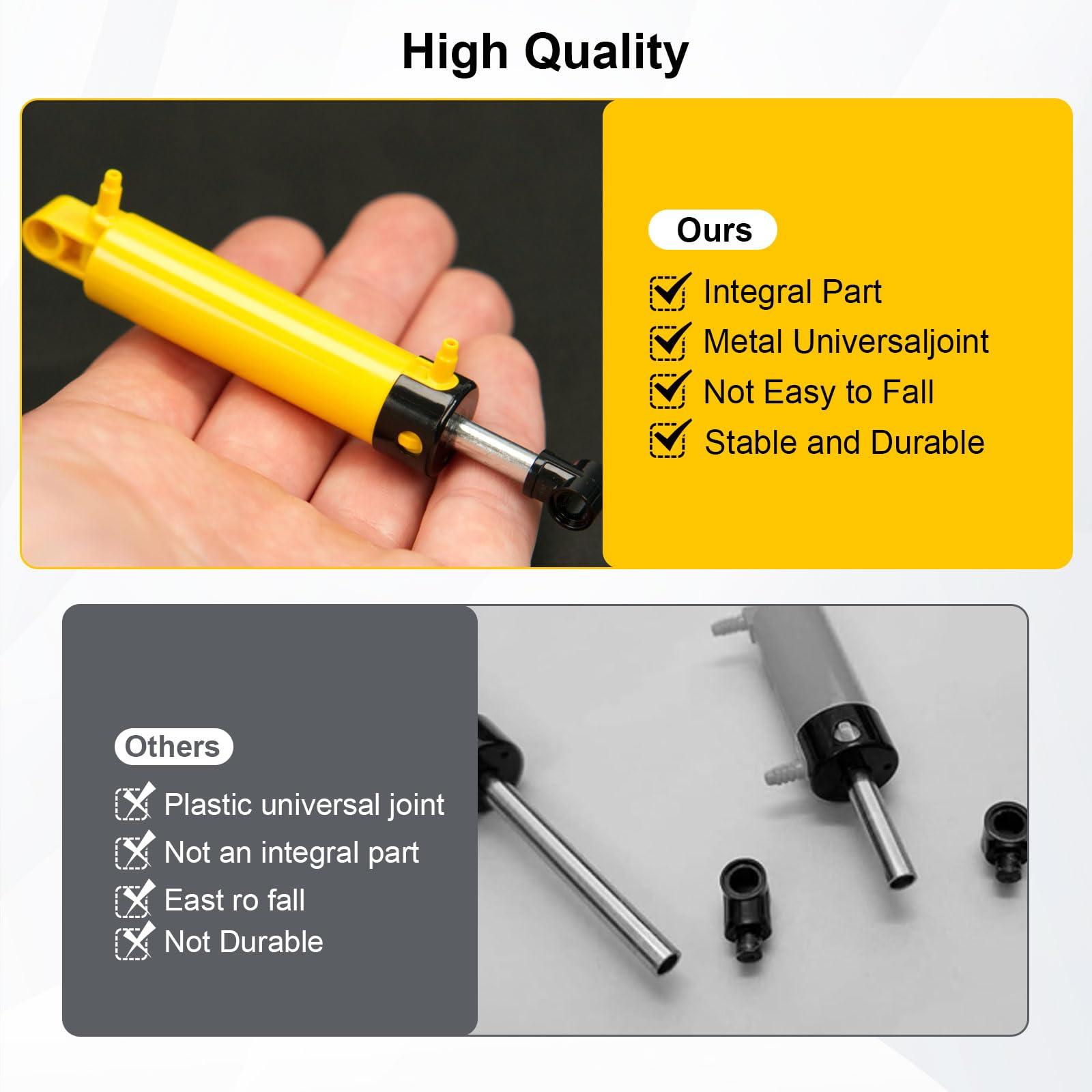 Set pneumatico, APKLVSR 19 pezzi pneumatici con 10 tipi di cilindri pneumatici, aste di pressione a pistone MOC, kit pneumatici per modelli di carrozze/camion