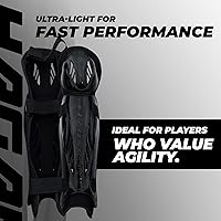 Vista 3 de Hagan Hockey H-3.0 Espinilleras Protectores de Piernas Equipo Protector – Accesorios Deportivos Duraderos de Alto Rendimiento con Rodilleras