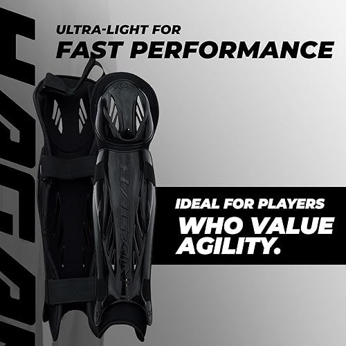 Miniatura 3 de Hagan Hockey H-3.0 Espinilleras Protectores de Piernas Equipo Protector – Accesorios Deportivos Duraderos de Alto Rendimiento con Rodilleras