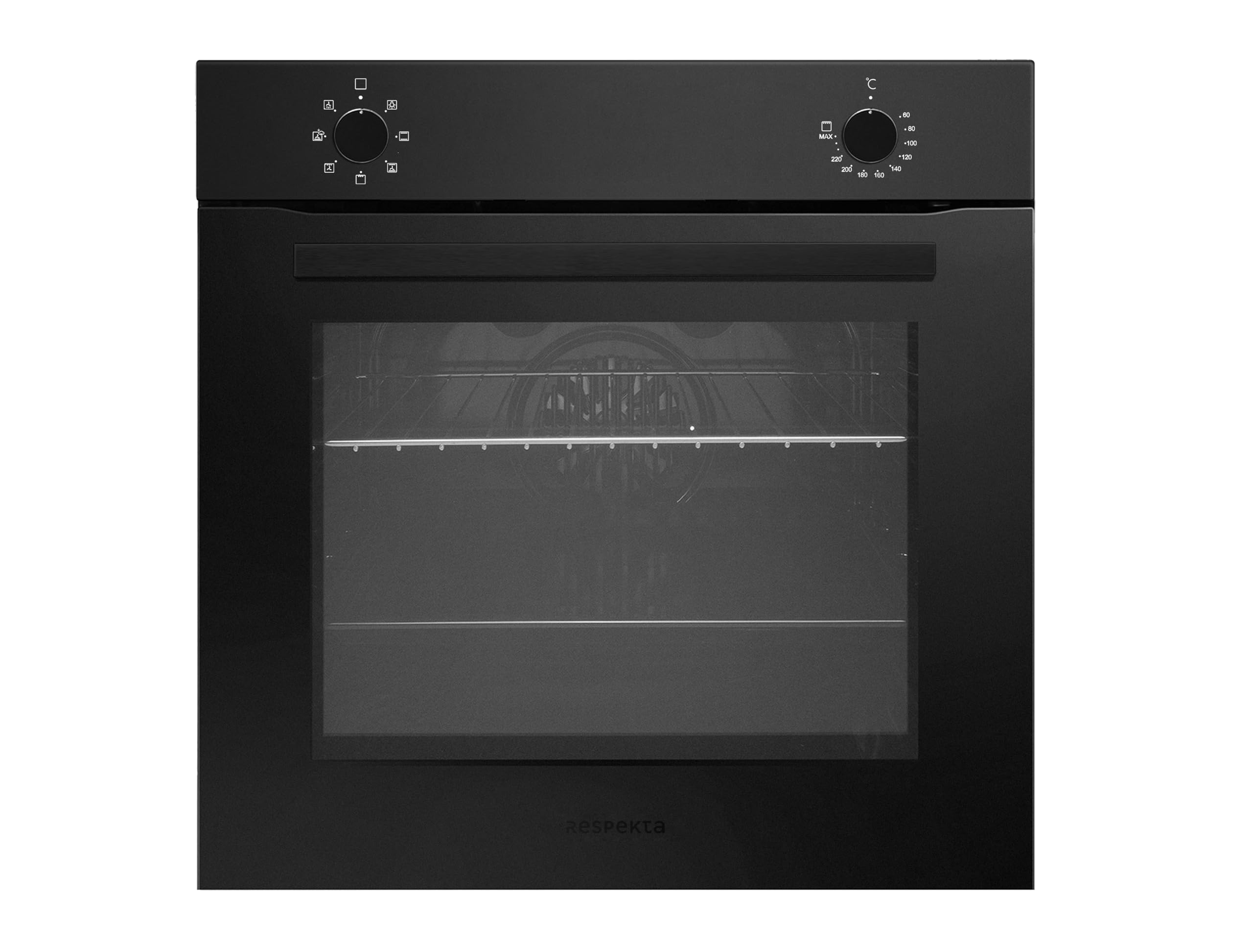 Respekta four encastrable autonome design noir mat AB121MS-26 / classe énergétique A / 72 litres / 7 modes de cuisson/fonction décongélation/cuisson assistée à la vapeur