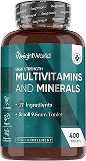 Multivitamin Tablets for Women & Men - 27 Essential Nutrients - 400 Small Tablets - 1+ Year Supply - Tasty Peppermint Flavour - Vegan Multi Vitamins & Minerals Like Vitamin D, C, Calcium, Iron & Zinc