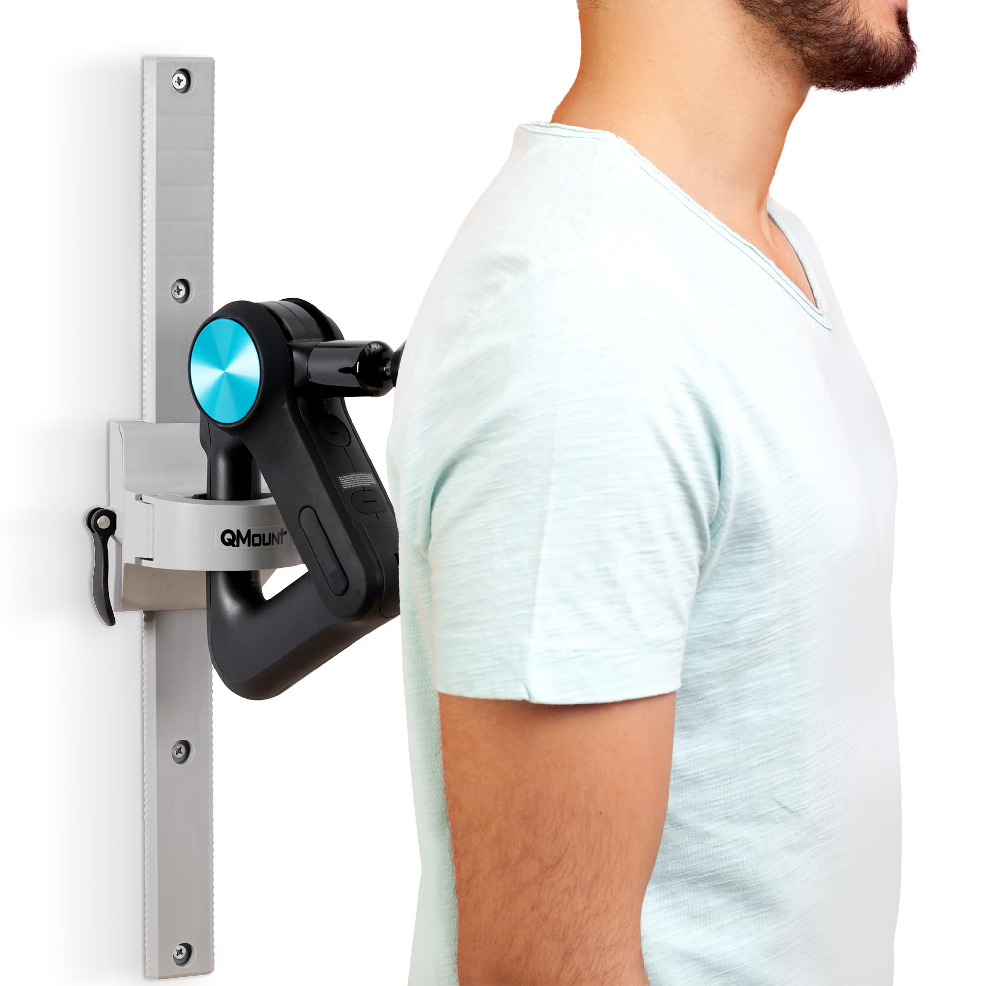 QMount Massage Gun Wall Mount & Rack Mount – Hands-Free for Full Body Muscle Recovery – Fully Adjustable Massage Gun Wall Mount Holder – Heavy Duty,