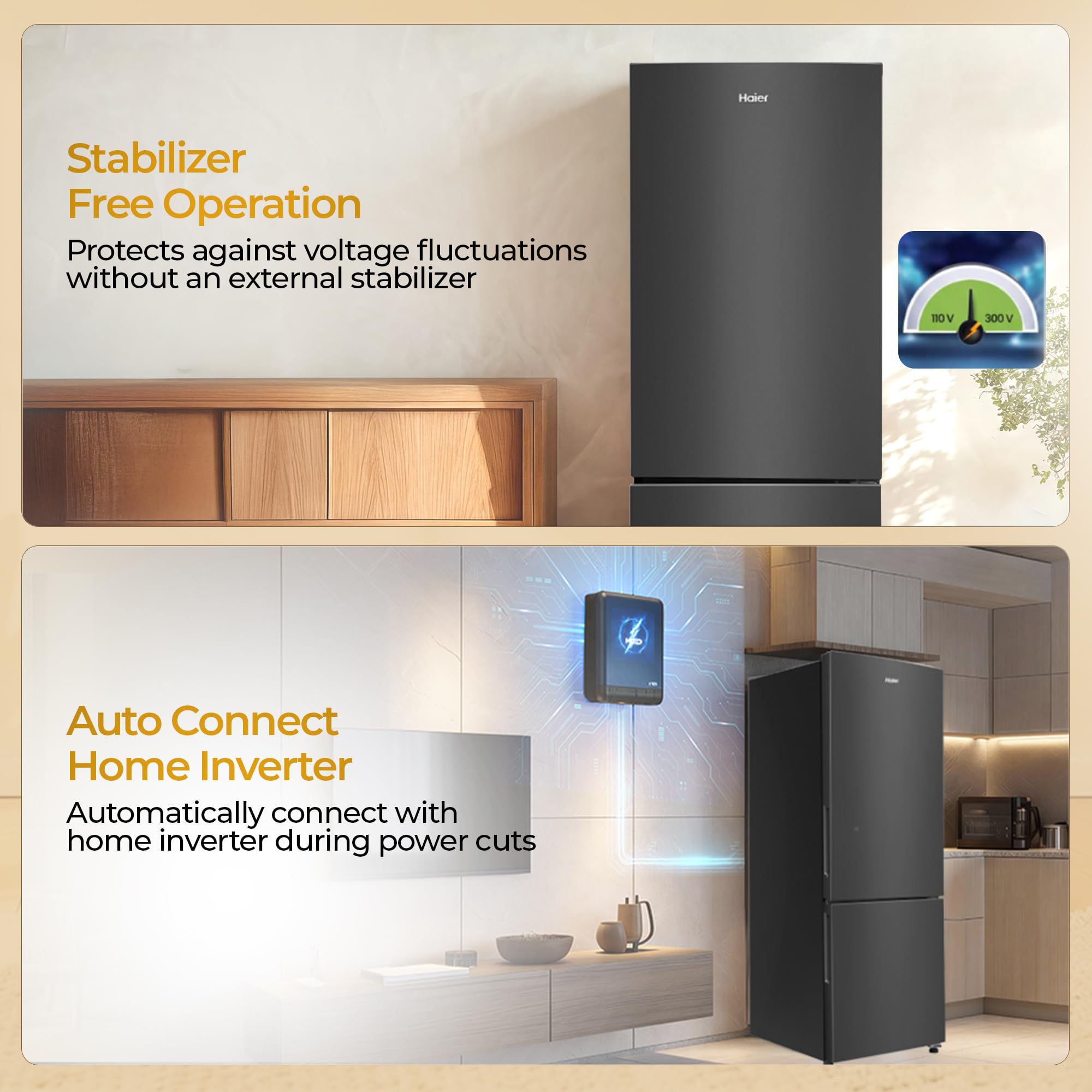 Haier 237L Bottom Mount Refrigerator - Black -8