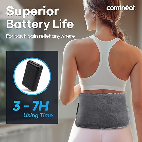 Miniatura 2 de Almohadilla térmica inalámbrica para aliviar el dolor de espalda, 10000 mAh, alimentado por batería, almohadillas térmicas portátiles para la parte