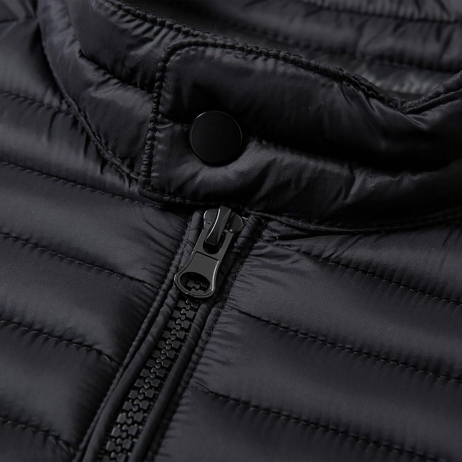 Men's Quilted Zip Up Jacket, Stand Collar, Multi-Pocket Winter