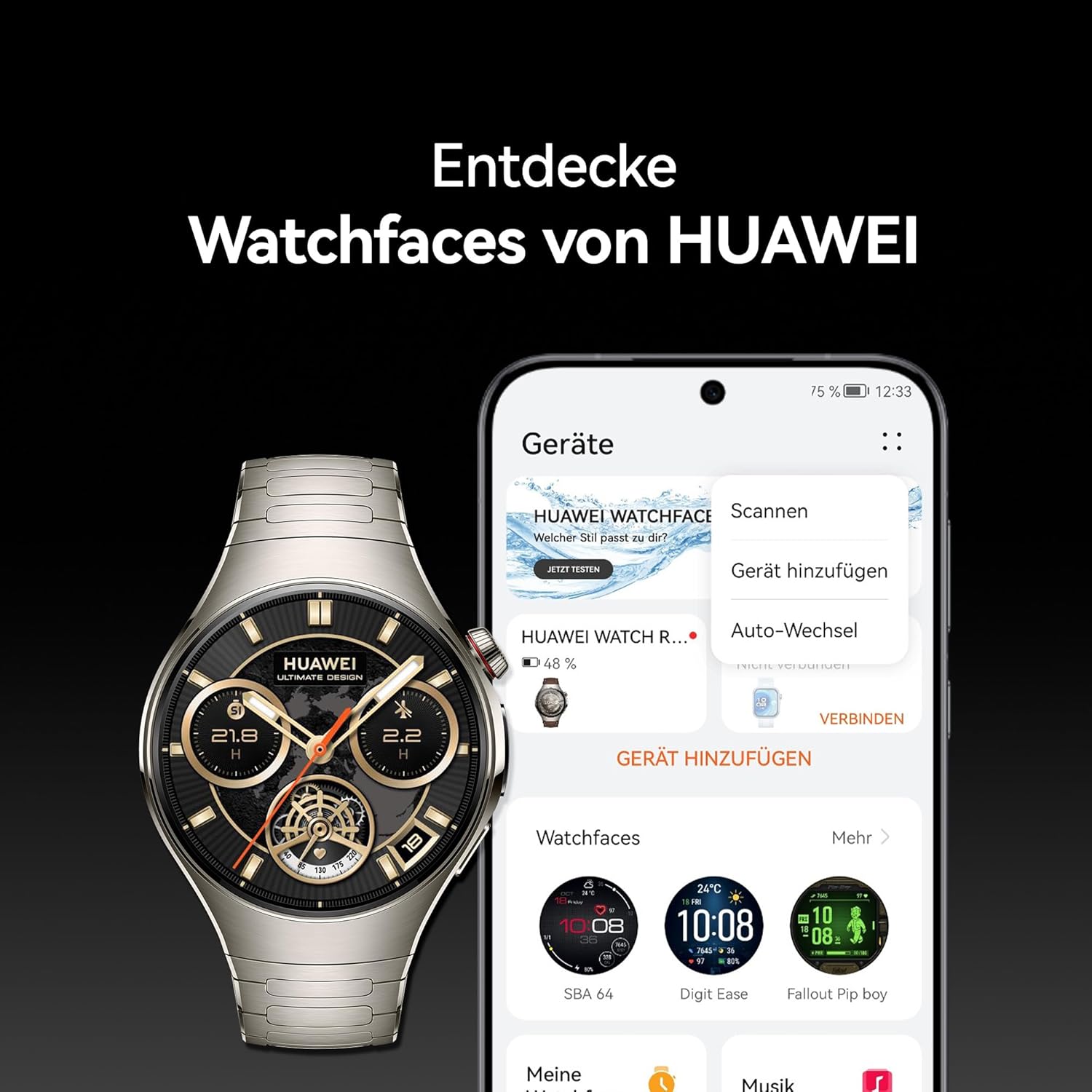 HUAWEI Watch 5 Smartwatch+Sound Joy 2, Health Glance, 5ATM Wasserdicht, GPS, SpO2 an der Fingerspitze, Kompatibel mit Android™ & iOS, Saphirglas, 30 Monate Garantie, 46mm, Silber - Image 9