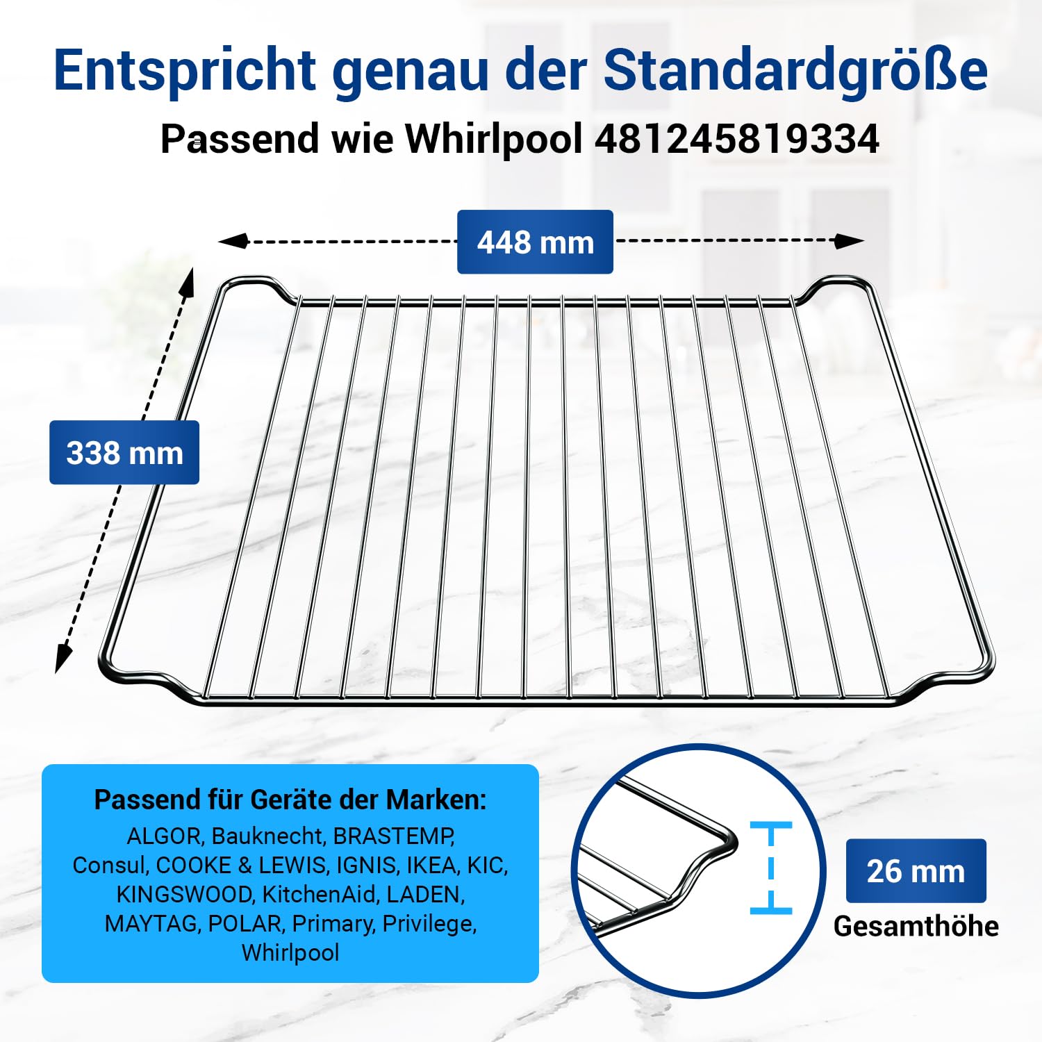 Grille Nettoyage Facile Grille De Four Anakel Home - Acier Inoxydable 445x340mm - Compatible Whirlpool, Ignis, Bauknecht - Nettoyage Facile Grille Four Rechange Grille Nettoyage Facile Grille De Four Anakel Home - Acier Inoxydable 445x340mm - Compatible Whirlpool, Ignis, Bauknecht - Nettoyage Facile Grille Four Rechange