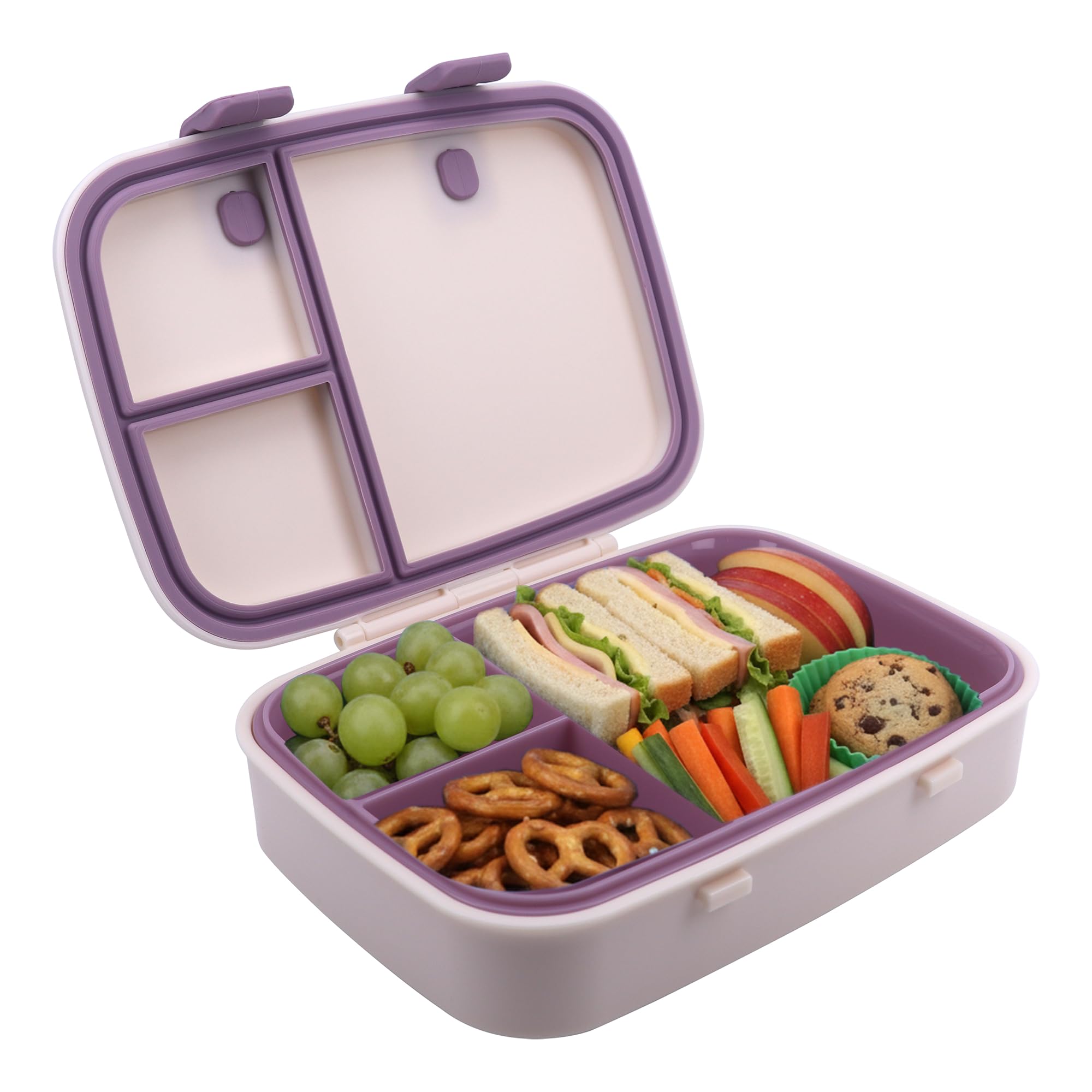 Clevakid Kids Bento Explorer Lunch Box, 3 No-Mix Compartments, Microwave & Dishwasher Saf…
