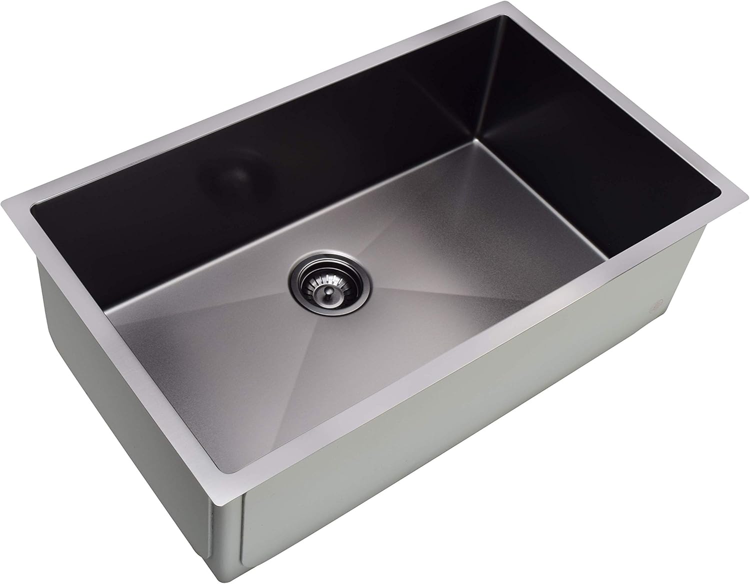 60% оƒƒ Dіѕсоunt Vuzati Undermount Gun Metal Stainless Steel Kitchen Sink -16 Gauge Deep Single Bowl Sink Basin - Bottom Grid - Basket Strainer - Cleaning Towel (32 x 18 x 10 Inch)