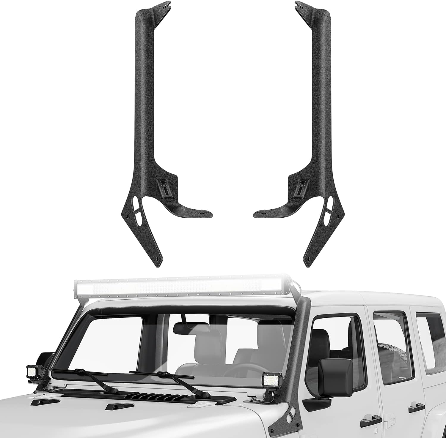 Nilight Windshield Frame APillar Mounting Bracket for 52 Inch Light