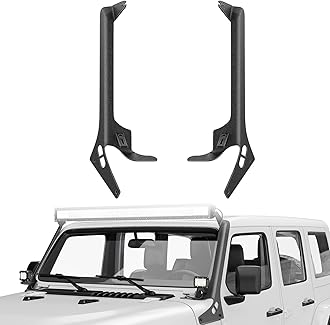 Nilight Windshield Frame A-Pillar Mounting Bracket for 52 Inch Light Bar and Light Pods Compatible with 2018-2022 Wrangler JL JLU Gladiator JT, 2 Years Warranty,Black