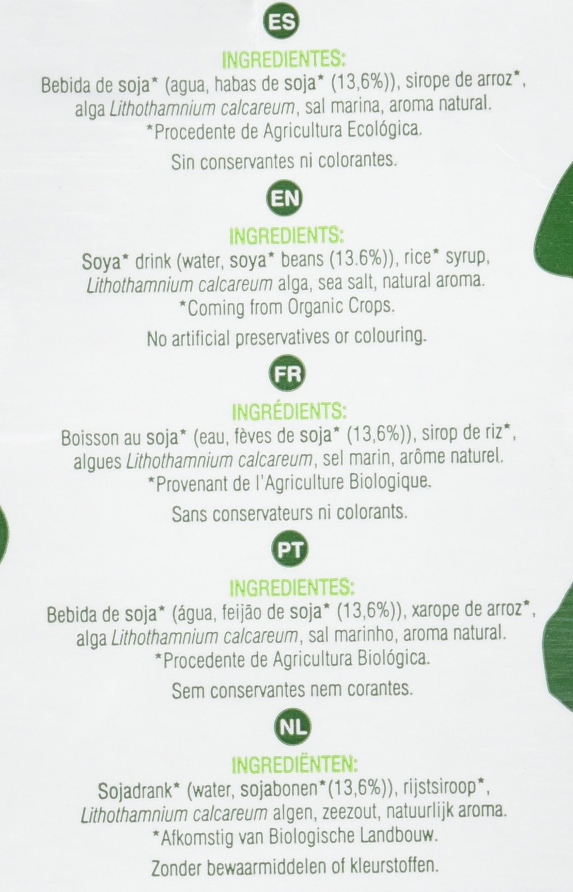Soria Natural Bebida de Soja Ecológica 3 x 1 Litro