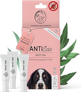 Annimally Flea and Tick Protection Spot On for Dogs – Effective Tick Remedy for Dogs, 3 Months Long-Term Protection Flea Agent & Tick Protection – (30-50 kg) product image