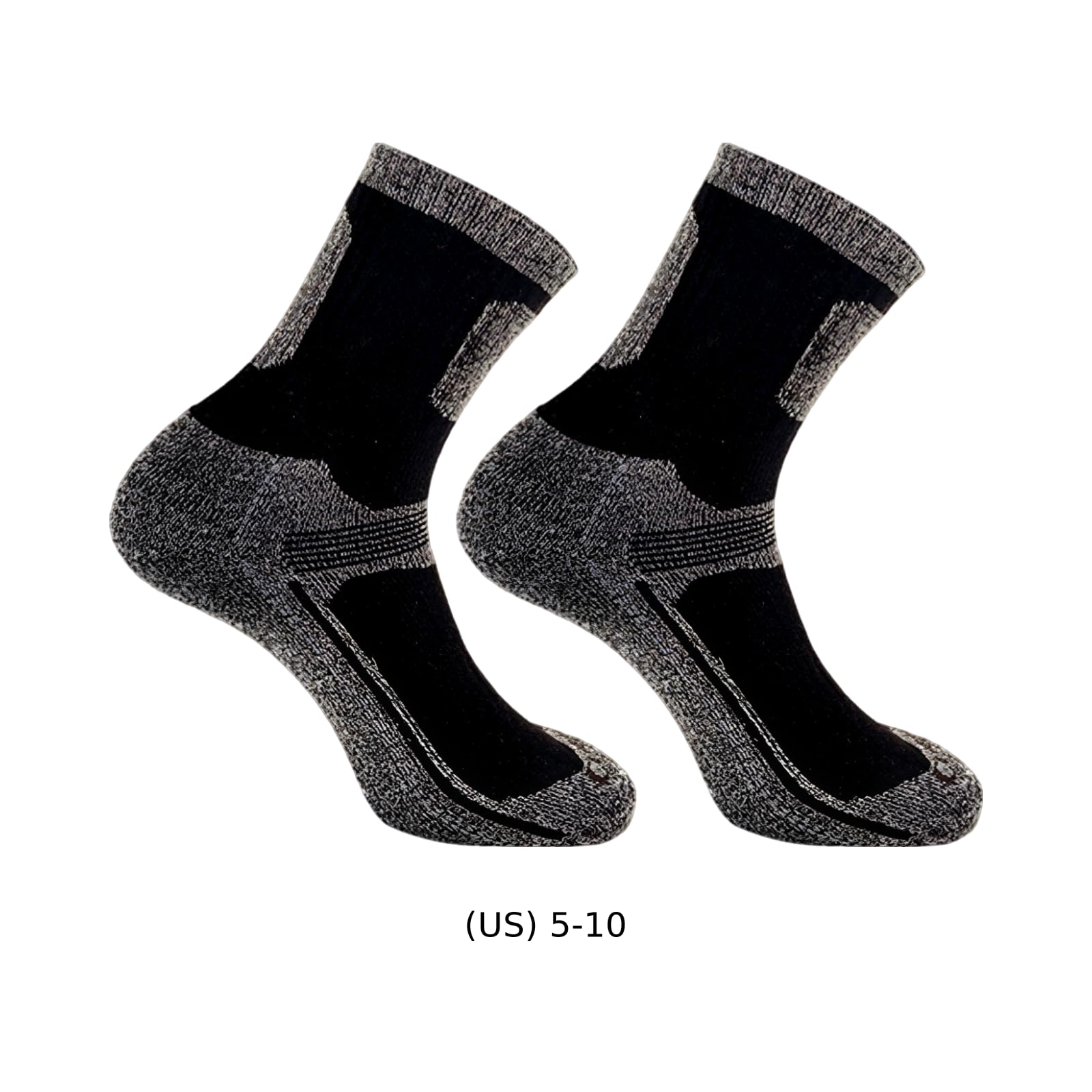 Lot de 12 chaussettes de randonnée pour homme, chaussettes outdoor rembourrées pour trekking, course, basket et football, chaussettes mi-mollet respirantes à gestion de l’humidité