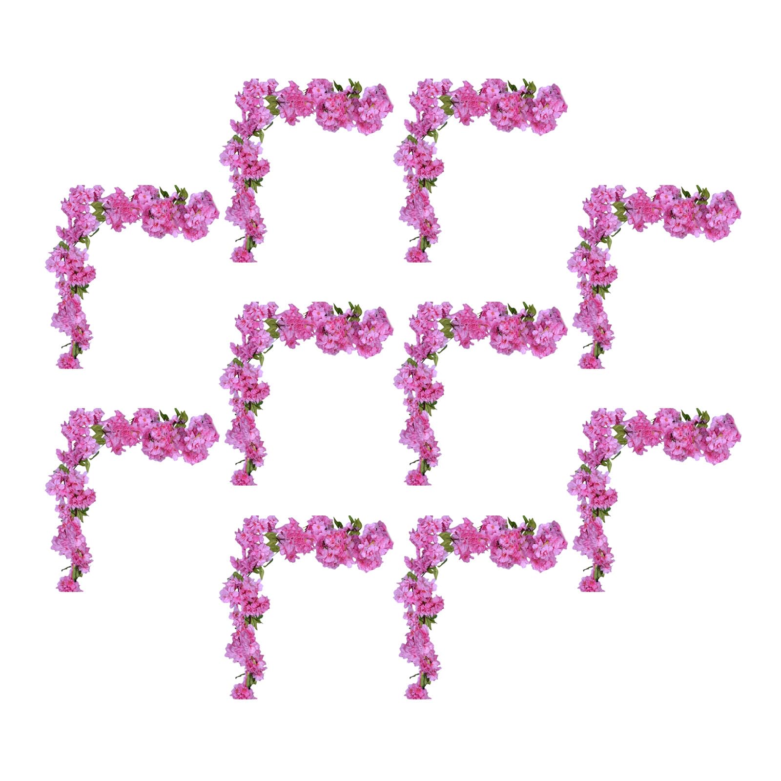 OSNIYAW 10Pcs Artificial Cherries Blossom Flower String for Intimate Wedding Decoration Colorful Hanging Florals Vine Accessory Silk Flower Garlands