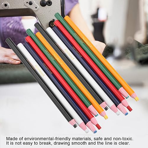 Miniatura 4 de 12PcsPack Fabric Mixed Colors, Fabric Pencils for Sewing Costura Pen Tailor Dressmaker Craft Marking Sewing Accessories