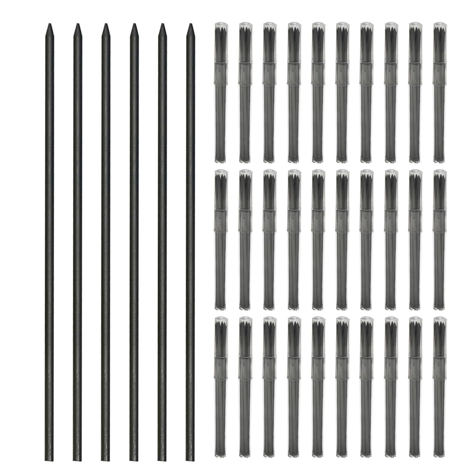 800 Unidades Puntas y Plástico Resistente Líneas Oscuras Consistentes 2.0mm Hb Color Negro para Lápices Mecánicos para Dibujo y Borradores Profesionales y