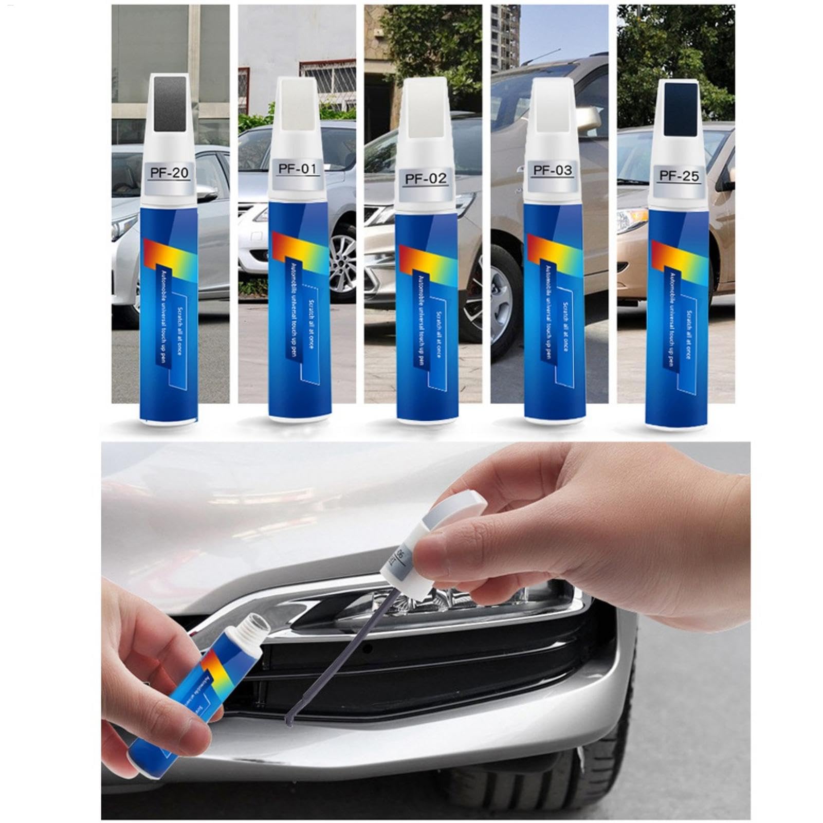 40 Stück Auto Lackstifte Lackreparaturstift Auto, Aktualisiert Auto Lack Kratzer Reparatur Stift für Auto Retuschieren und Kratzer Reparieren Set