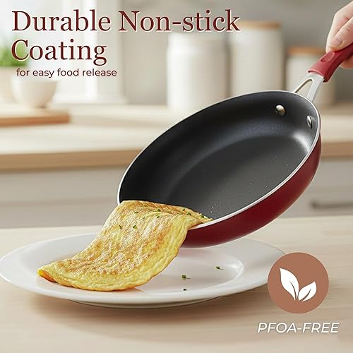 Miniatura 6 de The Pioneer Woman Frontier Speckle Fancy Flourish - Juego de utensilios de cocina y utensilios para hornear, antiadherentes de aluminio, 22 piezas,