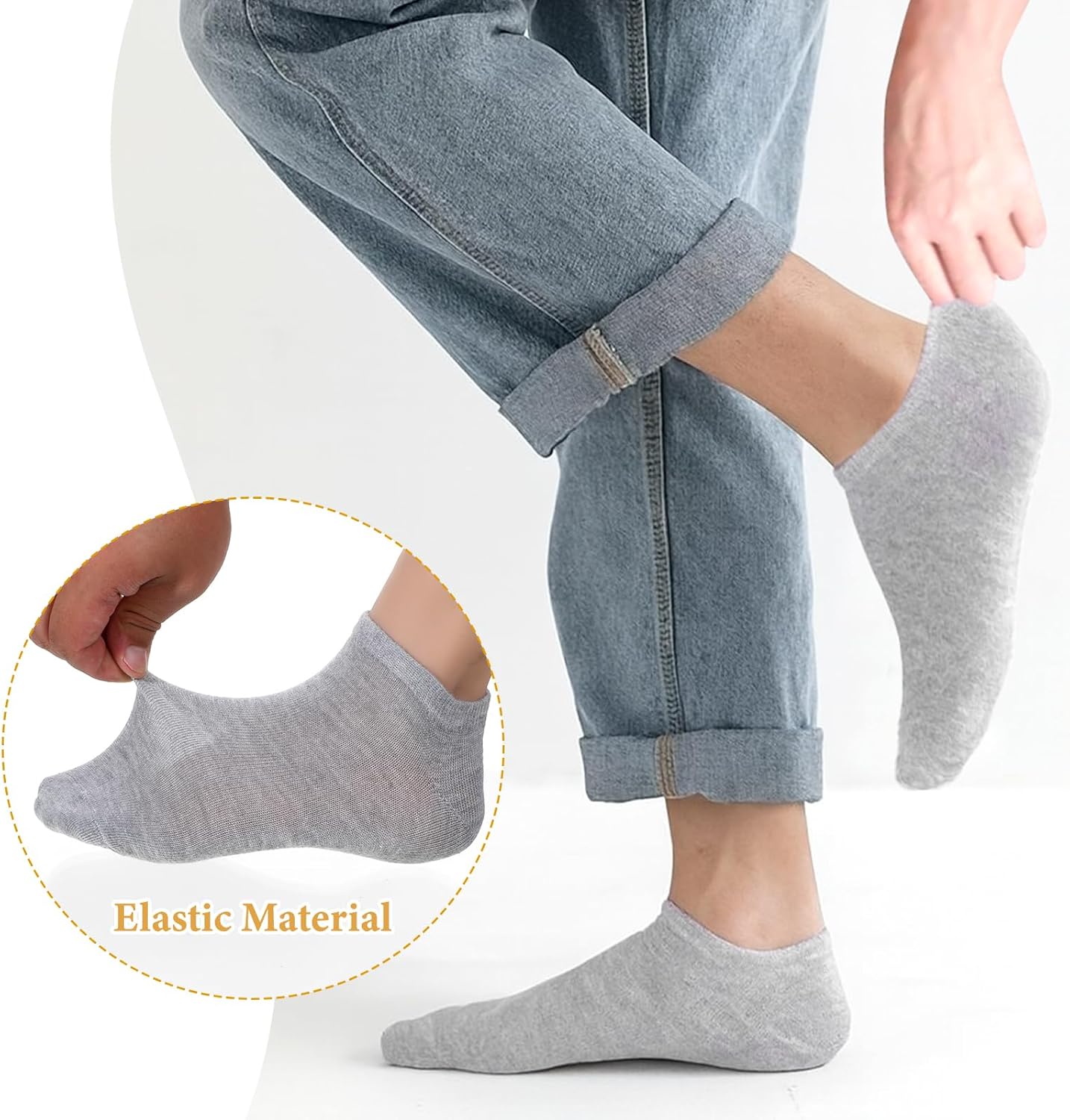 100 Pairs Low Cut Thin Ankle Socks Bulk for Women Men, Breathable Casual Socks No Show Sock Athletic Unisex Cotton Sock for Homeless Gifts - Image 5