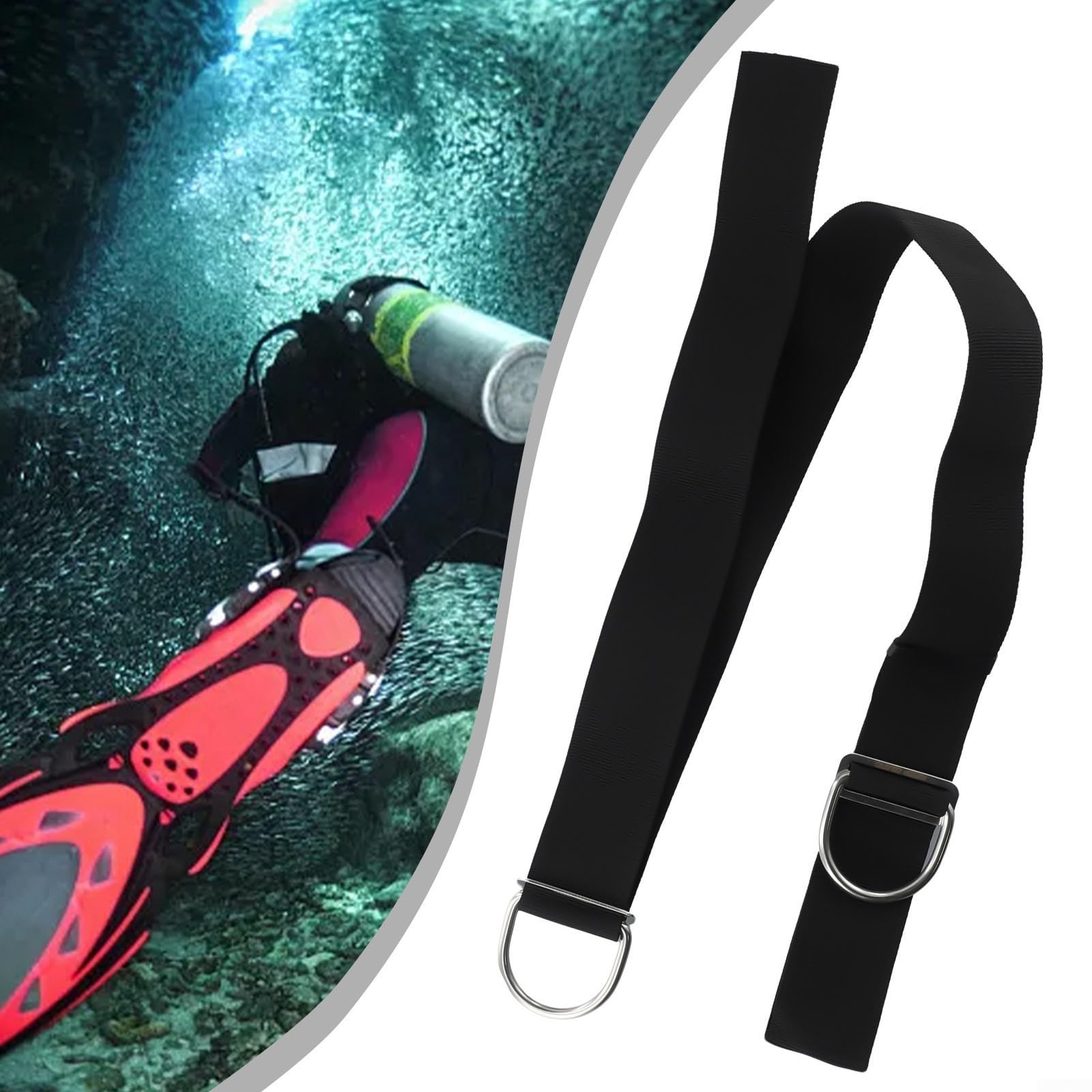 Scuba Diving Crotch Strap With Dring Adjustable Length, Soft And Strong Nylon Webbing, Suitable For Wing For BCD Backplate