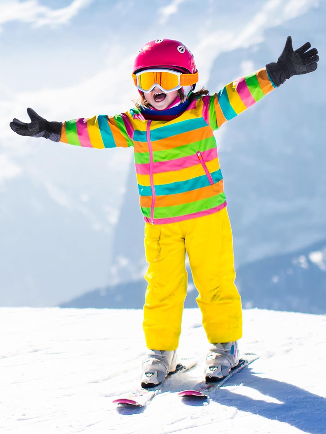 Bencailor 3 Pairs Kids Winter Gloves Waterproof Snow Ski Gloves Warm Windproof Adjustable Mittens for Boy Girl Outdoor - Image 5