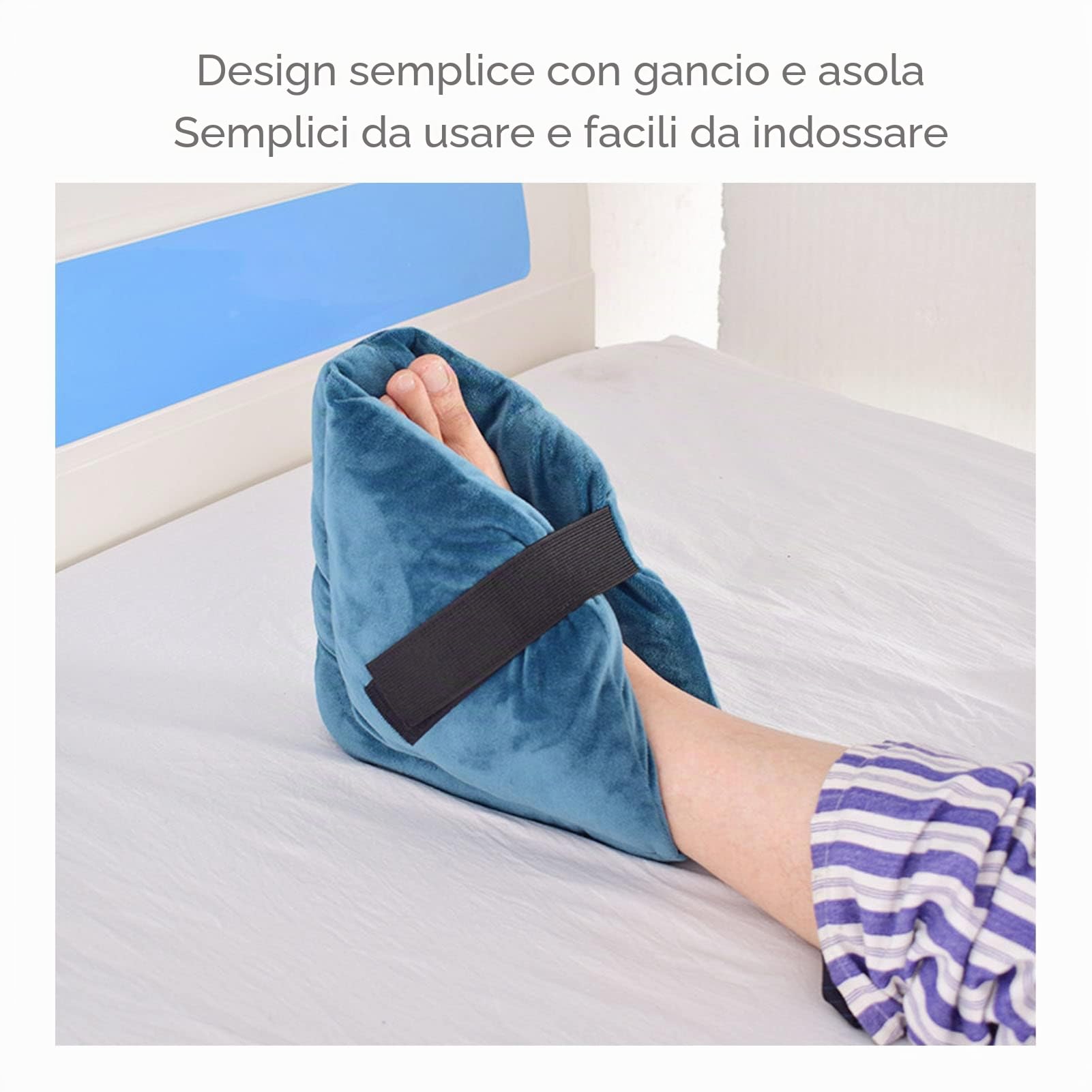 Cuscino Protettivo Tallone Morbido Antidecubito, Sollievo Dolore Piede e Caviglia, Protezione Ulcere Spesso Comfort