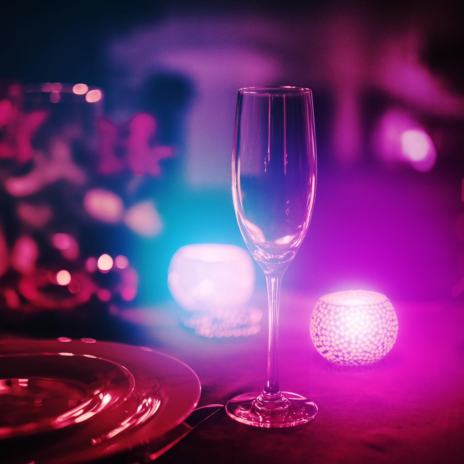 SECURIT - Set 12 Candele LED Ricaricabili Amsterdam RGB - 13 Colori