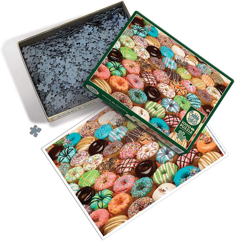 Cobble Hill 1000 Piece Puzzle - Doughnuts - Sample Poster Included