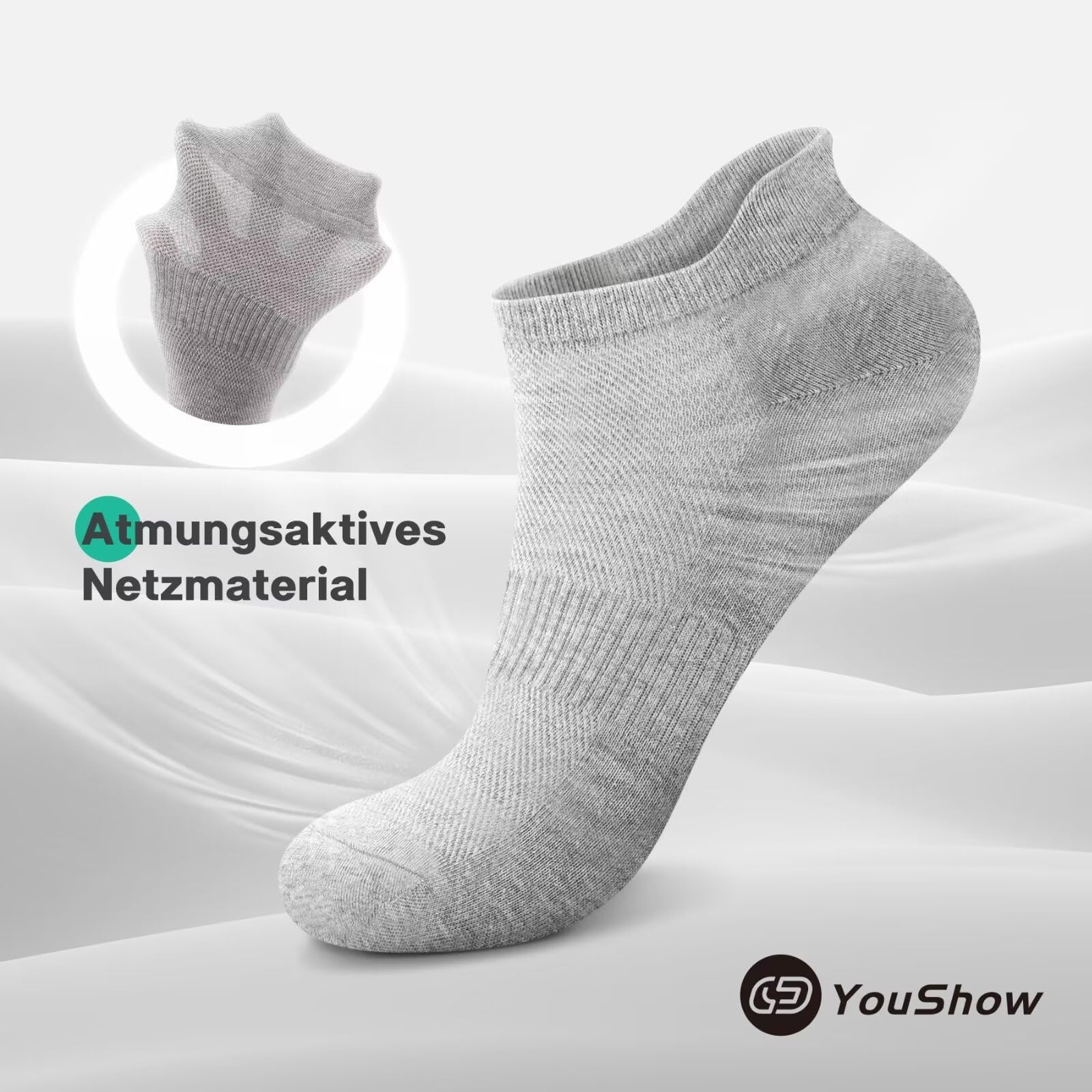 YouShow 10 Paia Calzini Corti Uomo Donna Sportive Traspirante Calze Cotone Calzini