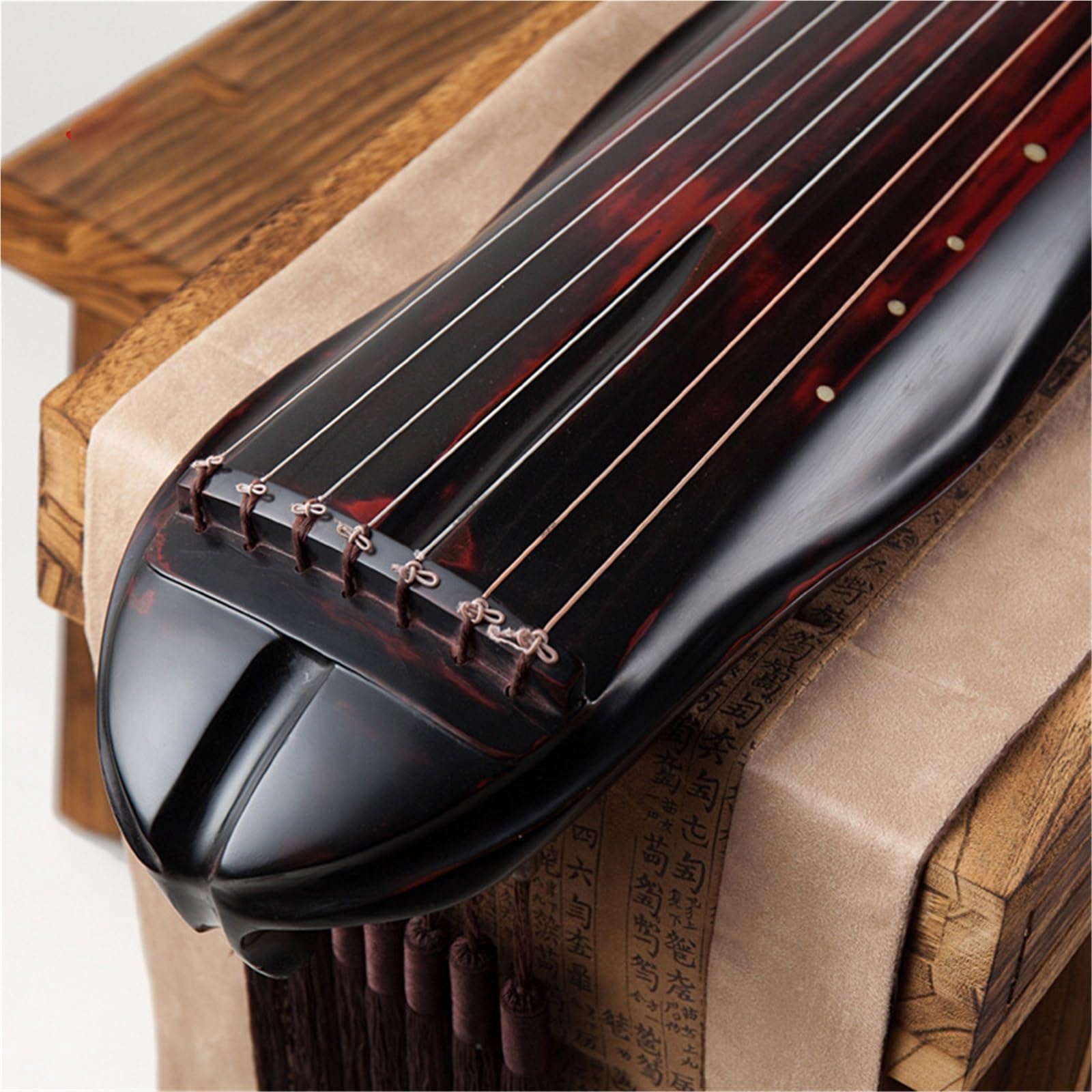 Guqin Cytra chińska, stare drewno cedrowe, instrument dla początkujących w kształcie liścia bananowca