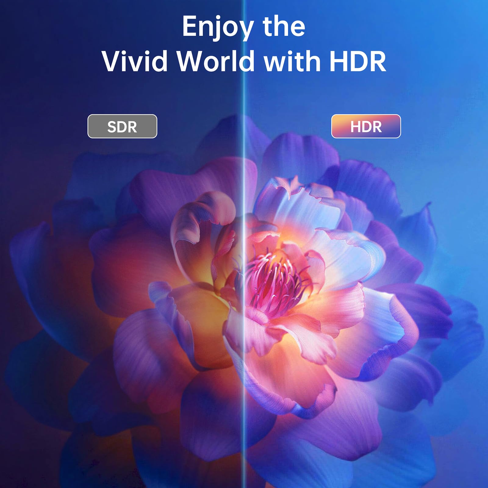 Câble HDMI 4K de 2 m, certifié ultra haut débit, câble tressé 4K @ 60 Hz, DTS:X, HDCP 2.2 et 2.3, HDR 10 compatible avec Roku TV/PS5/HDTV