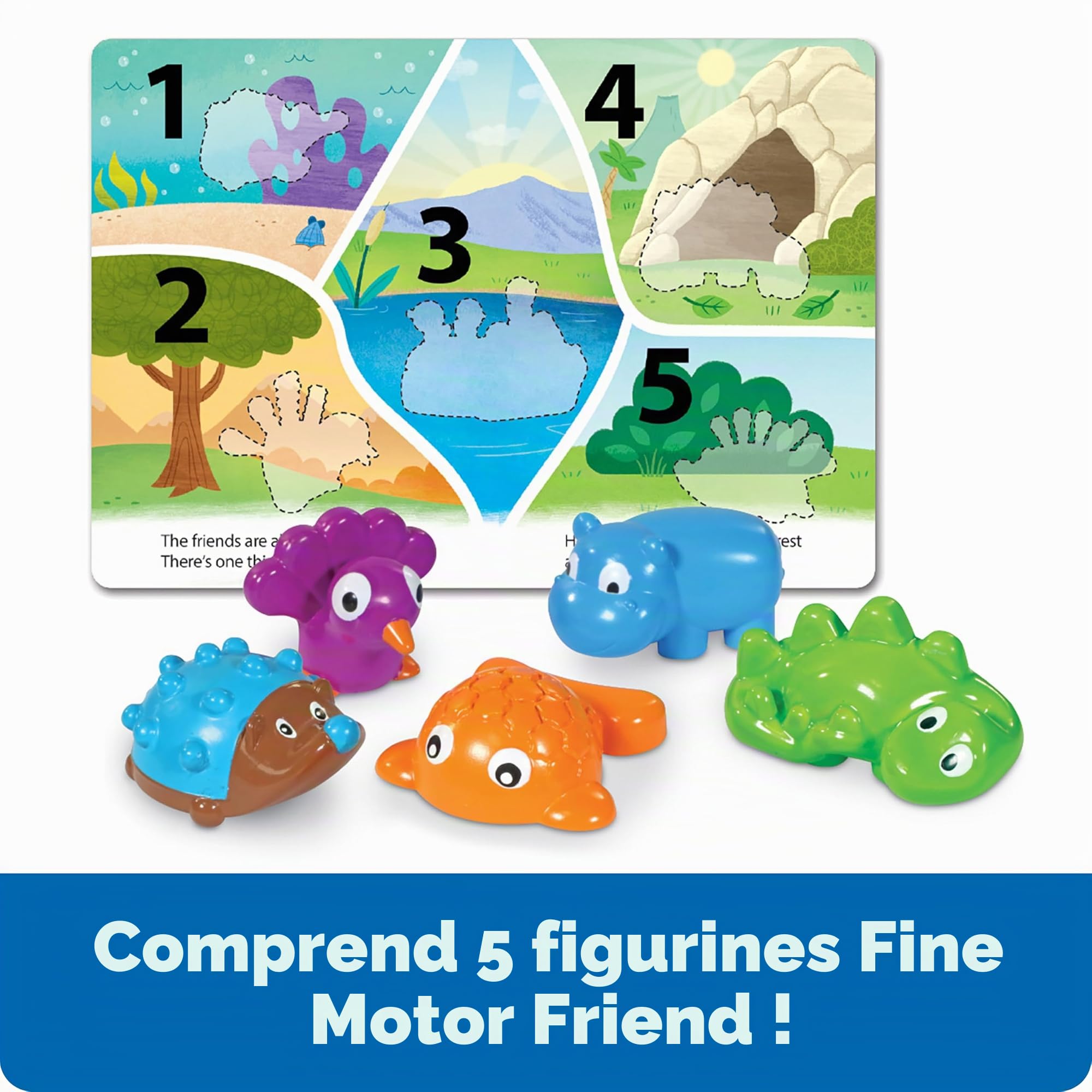 Learning Resources Collection de Livres pour Compter et Apprendre Les Couleurs avec Spike et Ses Amis, activités Petite enfance, kit de Jouets éducatifs, à partir de 18 Mois