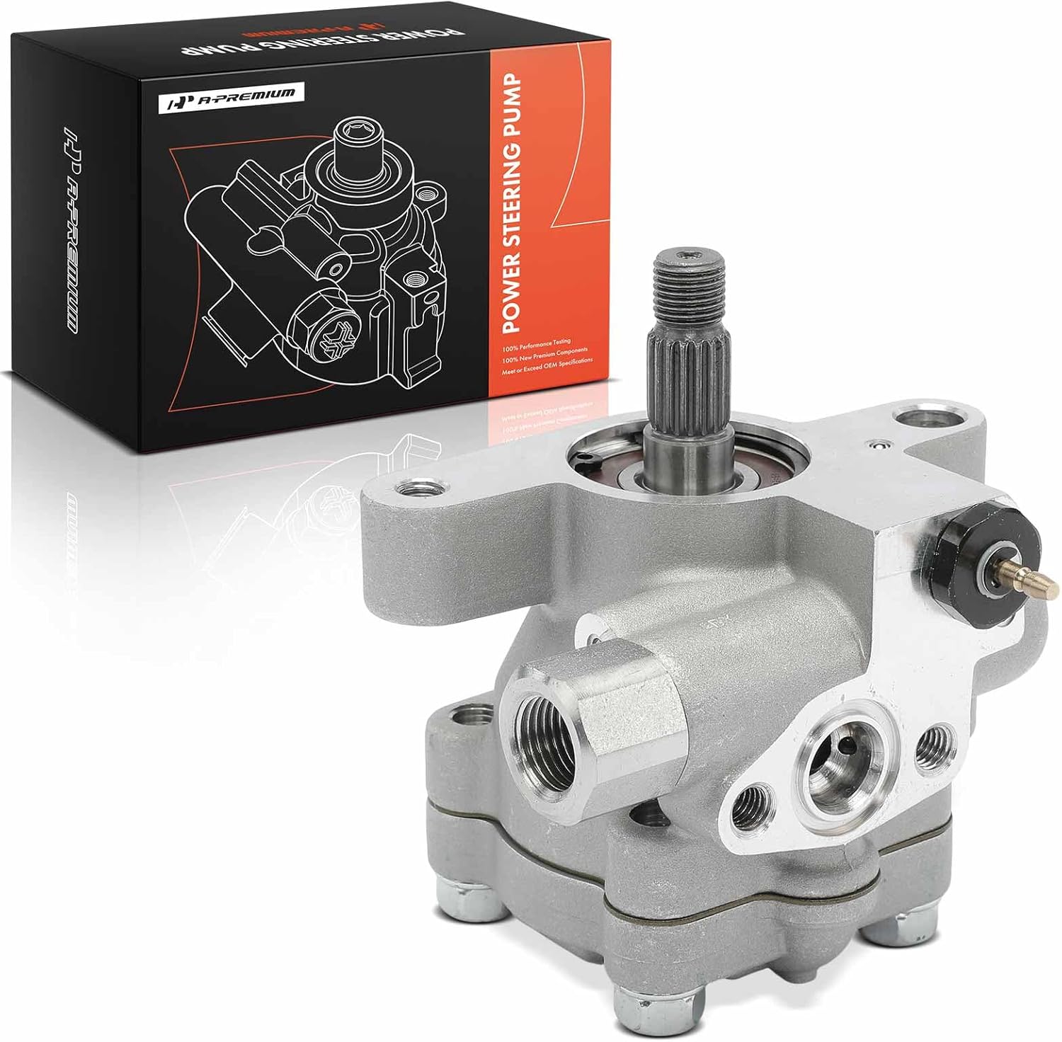 A-Premium Power Steering Pump Compatible with Hyundai Sonata 2000-2005 & Kia Magentis 2001-2006, Optima 2001-2006, 2.4L, Replace # 57100-38100