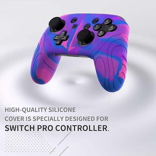 Miniatura 3 de PlayVital Samurai Edition - Funda protectora ergonómica de silicona para Nintendo Switch Pro, suave y antideslizante, protector de agarre para
