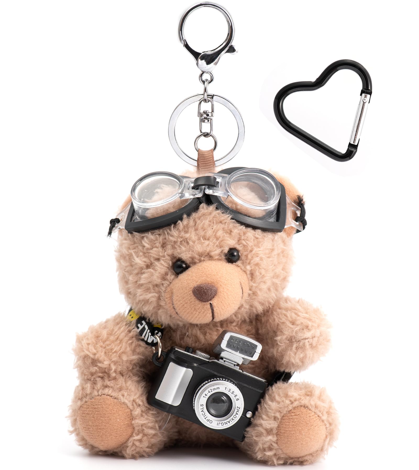Cute Key Chain Plush Bear Bag Charm Teddy Bear Keychain Gift For Handbag Purse Backpack Car Keys