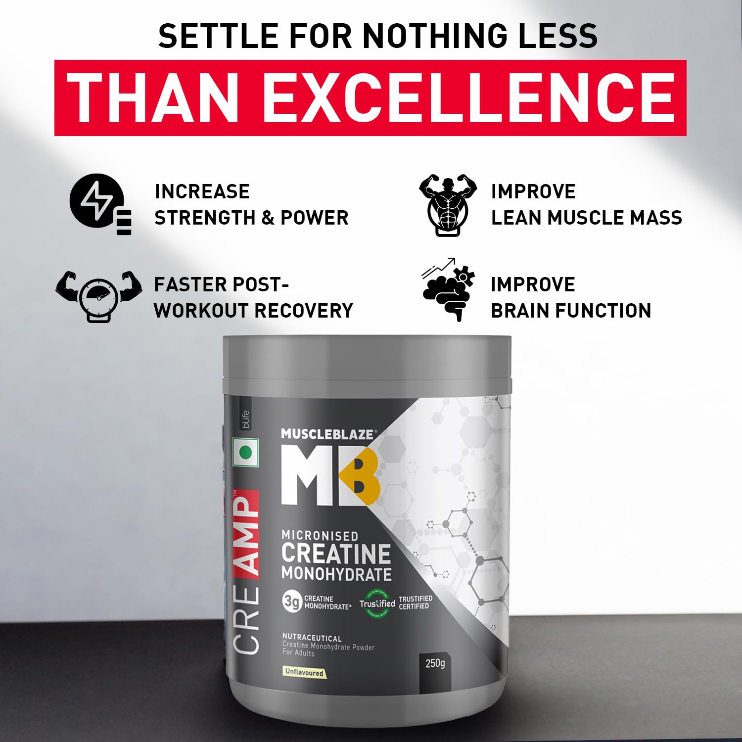 Muscleblaze micronized creatine monohydrate creamop powder, unflie (80 servings, 250 grams). Trusted certified creatine Muscleblaze micronized creatine monohydrate creamop powder, unflie (80 servings, 250 grams). Trusted certified creatine