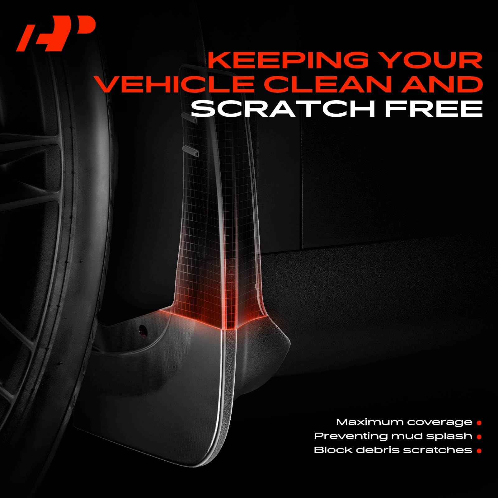 A-Premium Ochrona przed zachlapaniem błotniki zamiennik dla Ford F-150 F150 2004-2014 z fabrycznymi błotnikami zestaw 4-częściowy