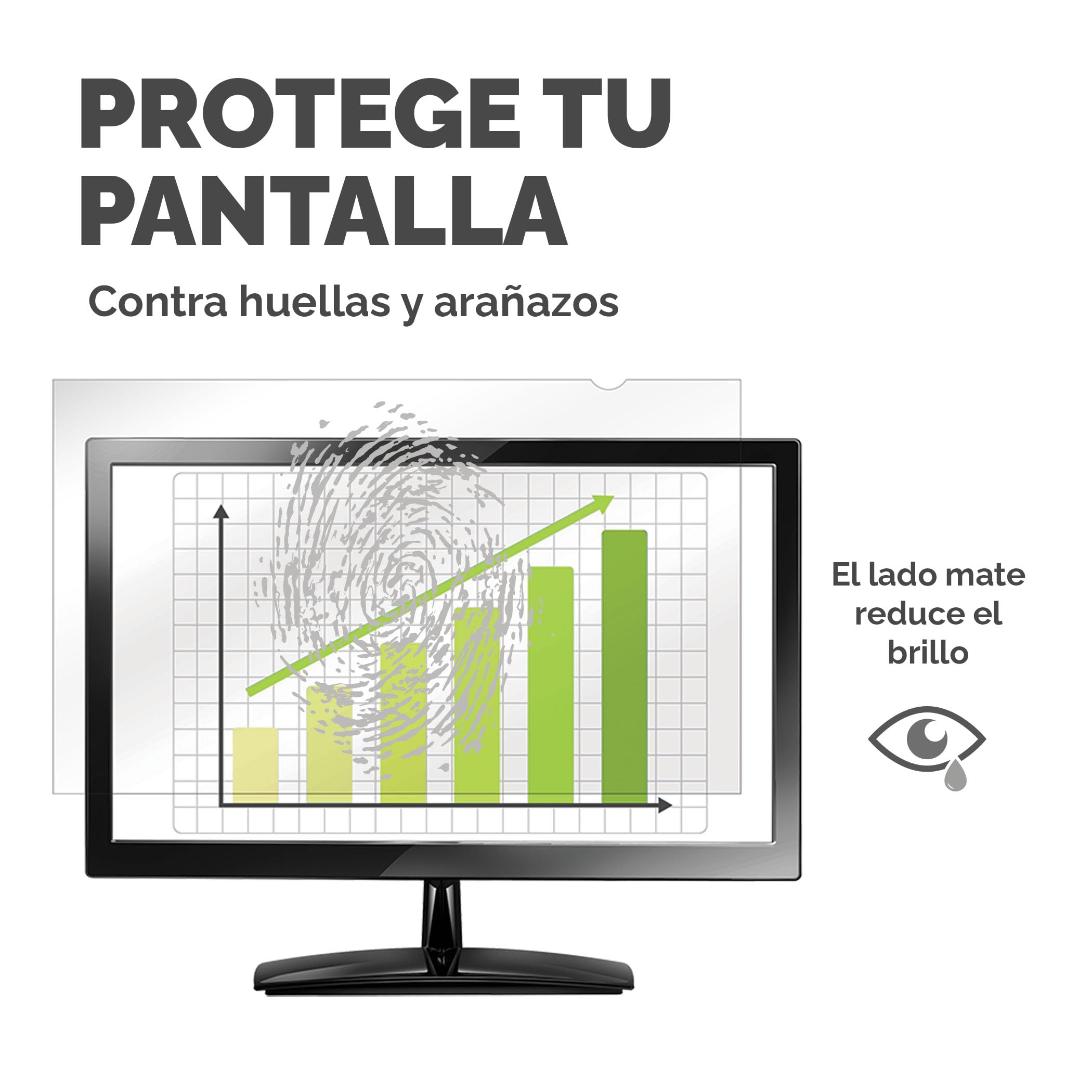 Fellowes Filtro de privacidad PrivaScreen – Protector de pantalla antirreflejos con filtro de luz azul para monitor 27.0" (16:9, 597 × 335mm) con pestañas Quick Reveal™