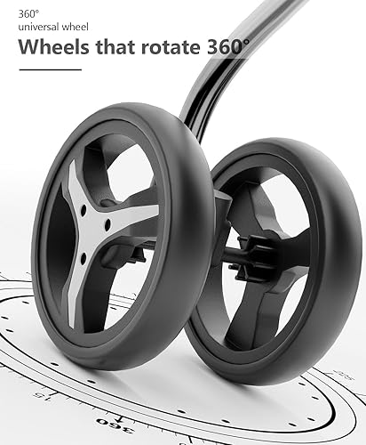 Miniatura 6 de Cochecito para mascotas con 4 ruedas para mascotas pequeñasmedianas, portátil, plegable, para perro, gato, cachorro, gatito, pausas para las ruedas