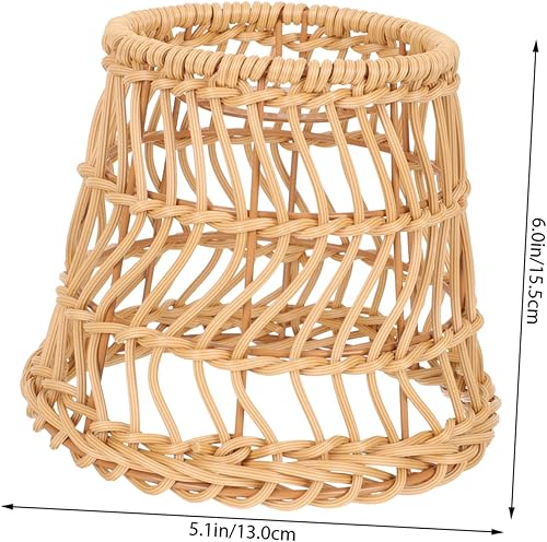 Miniatura 8 de DOITOOL Pantalla de ratán para oficina, lámpara de techo de ratán, aplique de pared de pastos marinos, cubierta de lámpara para el hogar, cubierta