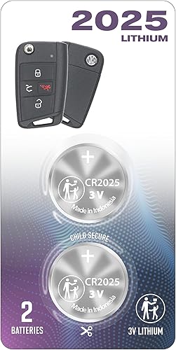 CR2025 2025 - Batería OEM para llave abatible para Volkswagen VW, carcasa de repuesto para Atlas GTI Golf AllTrack R SportWagen e-Golf Jetta # 5G6