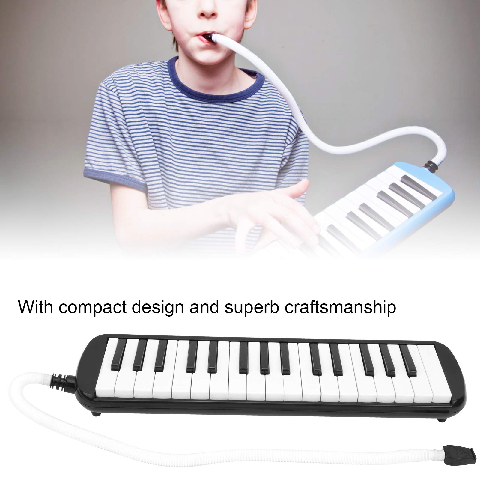 Melodica f¨¹r Studenten, Musikliebhaber, Blasmusikinstrument mit 32 Tasten, IRIN Melodica f¨¹r Anf?nger Zum ¨¹ben (Schwarz),Melodica