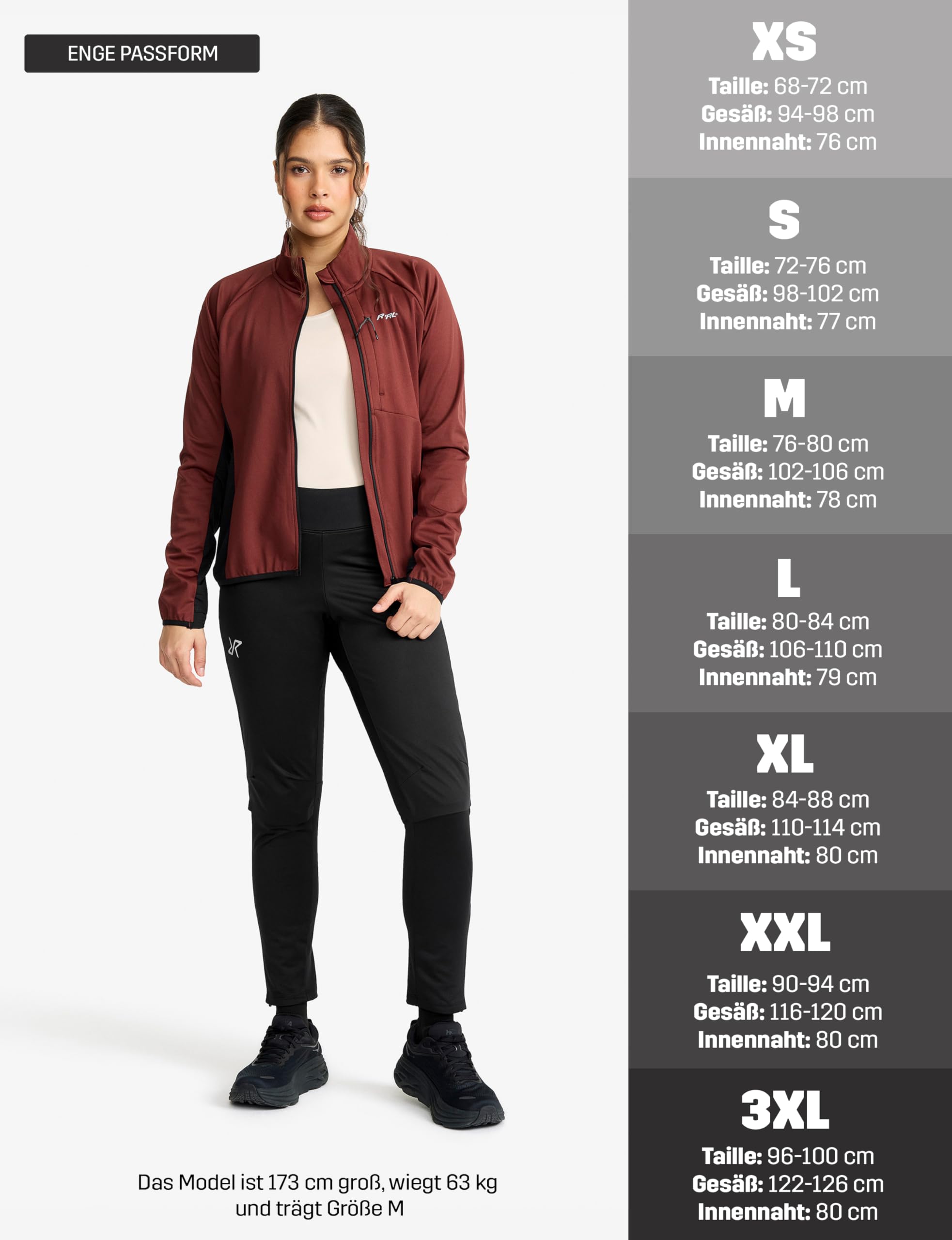 RevolutionRace Pace Wind Tights für Damen, Wasserabweisende Leggings, Perfekt für Outdoor-Sportarten und -Aktivitäten