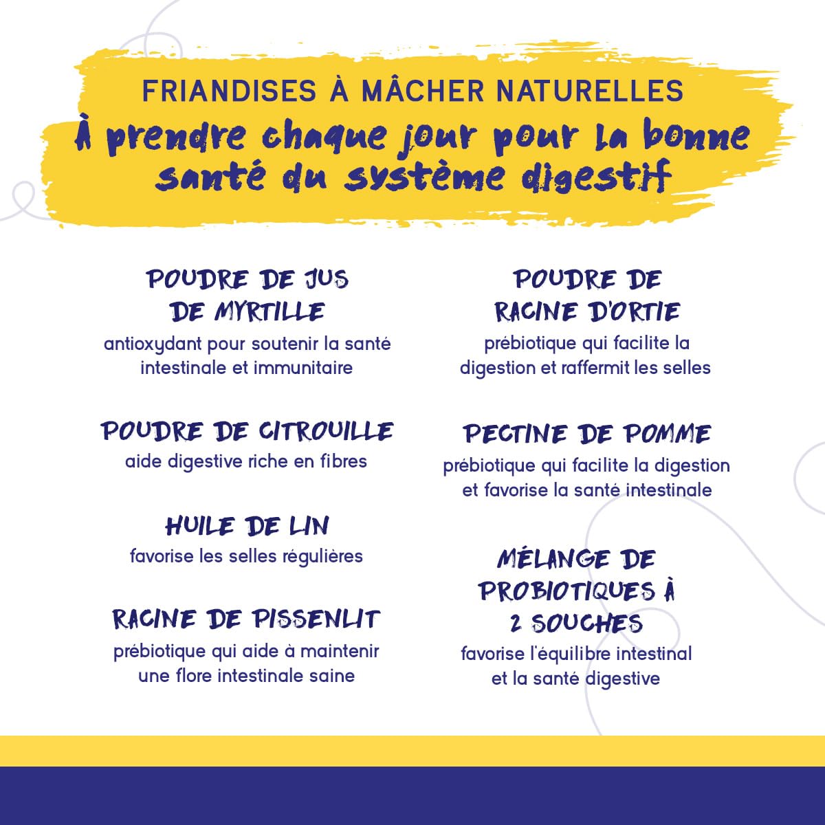 PupGrade Soutien Digestif pour Chiens – Aliment Complémentaire 8 Ingrédients Actifs – Maux Estomac, Diarrhée, Intestins, Soutien Immunitaire – Citrouille, Myrtille, Huile Lin – 30 Friandises Molles